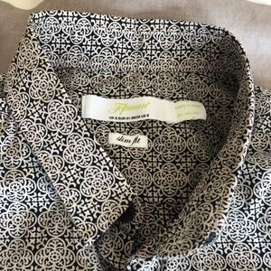 TOPMAN B&W Short-Sleeve Button Up